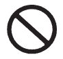 Buick Enclave safety prohibition symbol showing a circle with a slash meaning do not do this