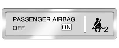 Buick Enclave passenger sensing system indicator for United States vehicles