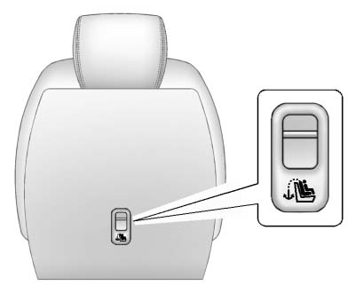 Exposed second row top tether anchor location with bucket seat shown and bench seat similar