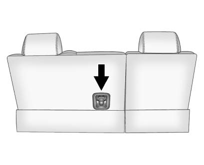 Third row center seatback top tether anchor location
