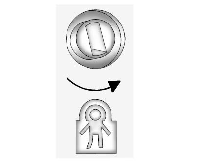 Buick Enclave rear door safety lock location on the inside edge of the rear door