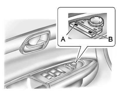 Buick Enclave power folding mirror controls for driving and folded positions