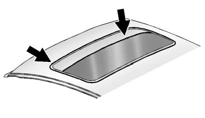 Buick Enclave sunroof maintenance notice about debris on the seal track and drainage area