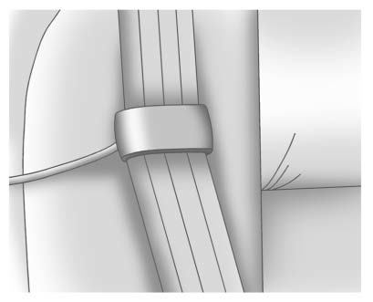 Buick Enclave safety belt comfort guide with belt lying flat and not twisted