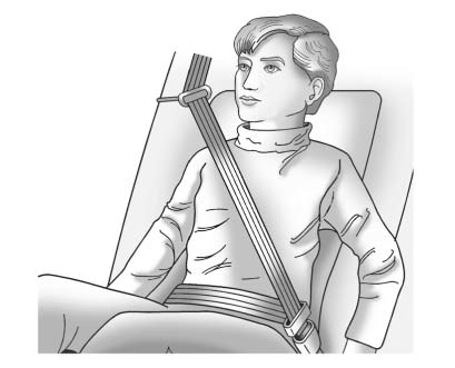 Buick Enclave safety belt comfort guide final buckle position and shoulder belt placement