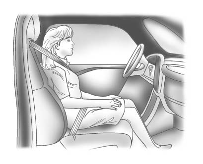 Adult-size occupant sitting in the front passenger seat with the passenger airbag off indicator illuminated