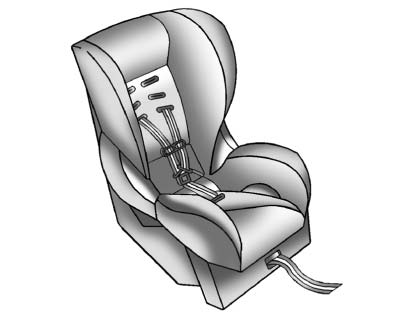 Forward-facing child seat with harness system for young passengers
