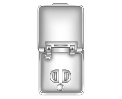 110 volt alternating current power outlet located on the rear of the center console