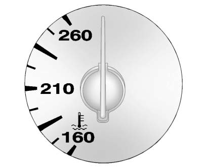 English engine coolant temperature gauge display