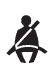 Driver safety belt reminder light that flashes when the driver belt is not buckled
