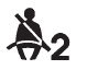 Front passenger safety belt reminder light that flashes when the passenger belt is not buckled