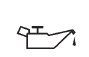 Engine oil pressure light that should illuminate briefly when the engine is started