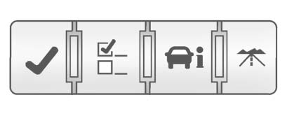 Buick Enclave Driver Information Center buttons for set reset customization vehicle information and trip fuel functions