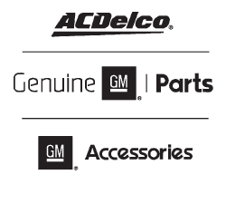 Genuine GM parts identification marks for Buick Enclave service and replacement components
