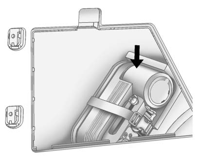 Buick Enclave rear driver side storage compartment for tire sealant and compressor kit