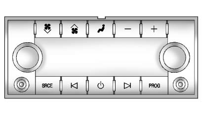 Buick Enclave rear seat audio system power button and controls