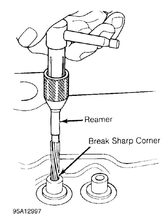 Valve guide reaming procedure with proper guide reamer