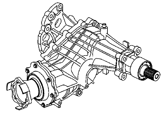 Buick Enclave Getrag 790 transfer case identification view