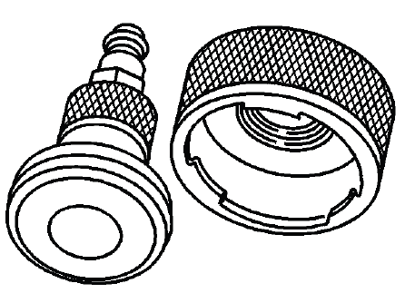 Brake pressure bleeder adapter for master cylinder reservoir service
