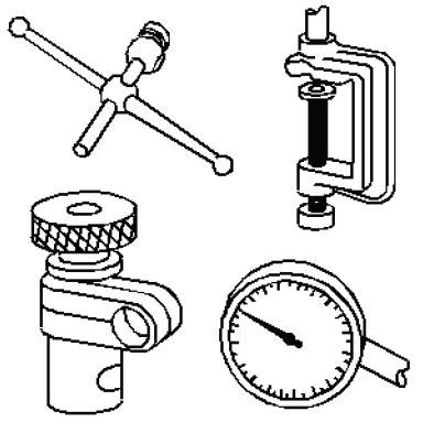 Dial indicator set for steering linkage lash measurement