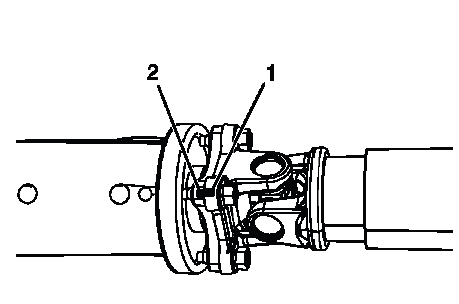Rear propeller shaft alignment mark at rear differential yoke