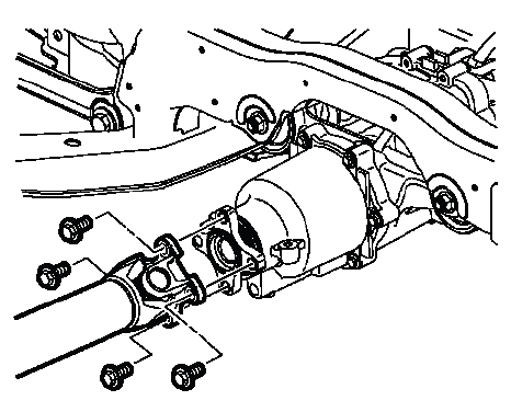 Buick Enclave propeller shaft flange mounting bolts at rear differential