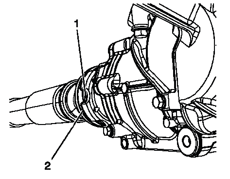 Buick Enclave propeller shaft at transfer case drive flange