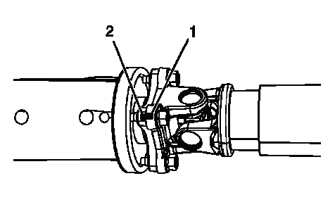 Rear propeller shaft aligned with rear differential yoke marks