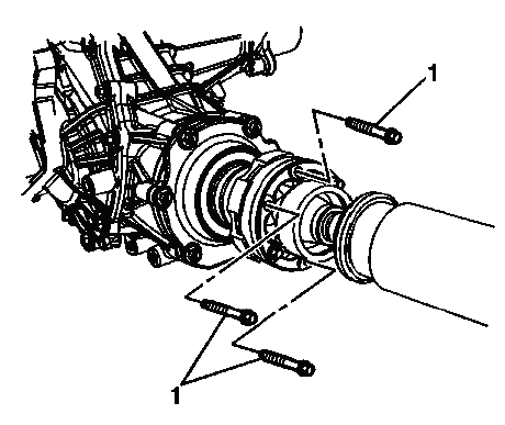 Propeller shaft flange bolts and washers at transfer case