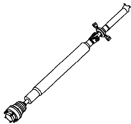 Buick Enclave two-piece propeller shaft assembly overview