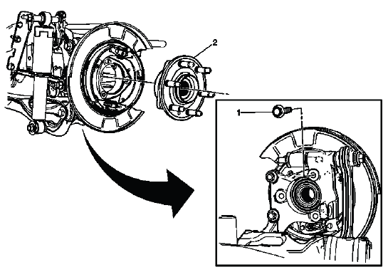 Rear wheel bearing and hub location for FWD rear suspension service