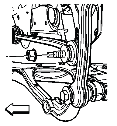Retaining nut from adjuster link to rear knuckle
