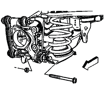 Lower rear knuckle to lower control arm nut and bolt