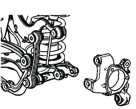 Buick Enclave lower rear knuckle installation position