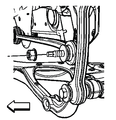 Retaining nut tightening point for adjuster link to knuckle