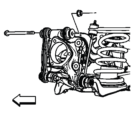 Buick Enclave upper control arm to rear knuckle fastener location