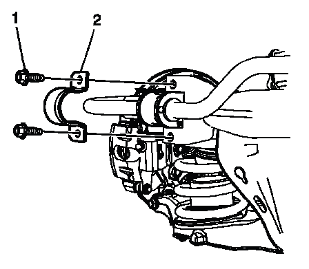 Buick Enclave rear stabilizer shaft clamp and bolt location