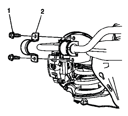 Rear stabilizer shaft clamp and bolt installation points