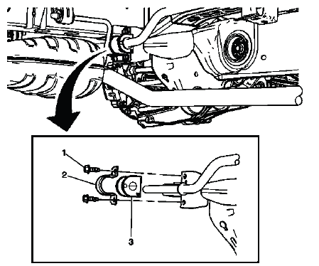 Rear stabilizer shaft insulator location and mounting reference