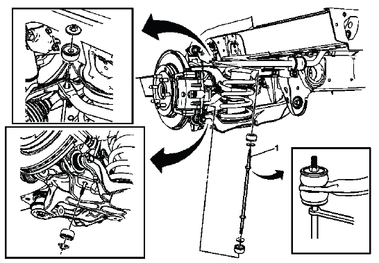 Buick Enclave rear stabilizer shaft link location