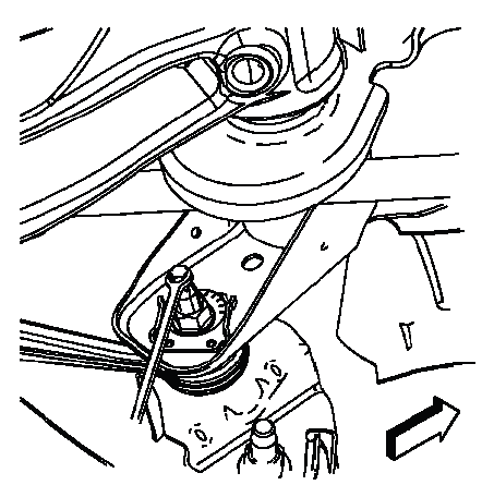 Rear suspension adjuster cam bolt holding point