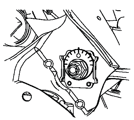 Reference marks on rear adjuster cam and mounting bracket