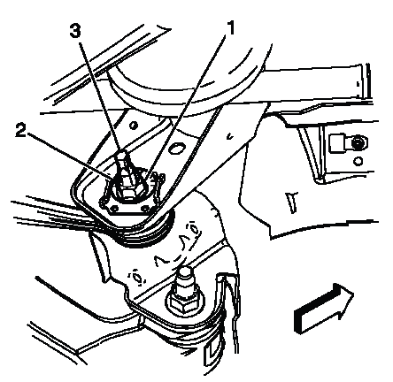 Adjuster bolt installed through mounting bracket and adjuster link