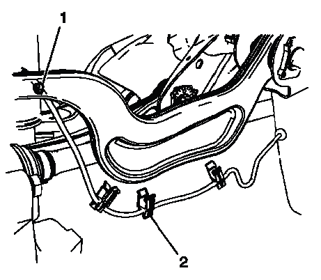 Rear speed sensor wiring harness clips on upper control arm