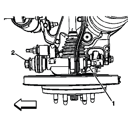 Upper control arm mounting bolt and nut location