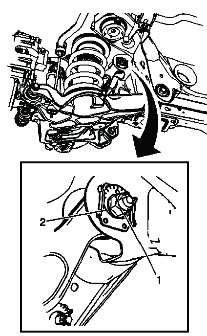 Rear upper adjuster cam and cam bolt removal reference