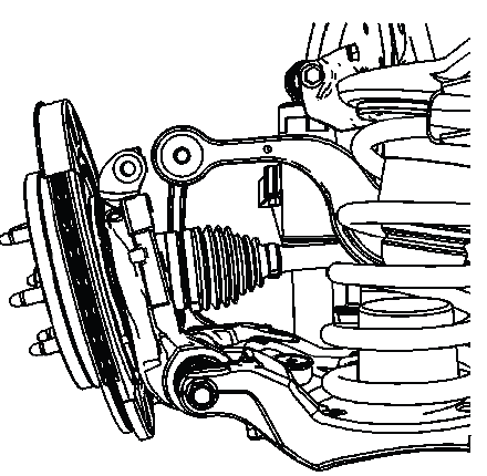 Rear knuckle assembly rotated for upper control arm clearance