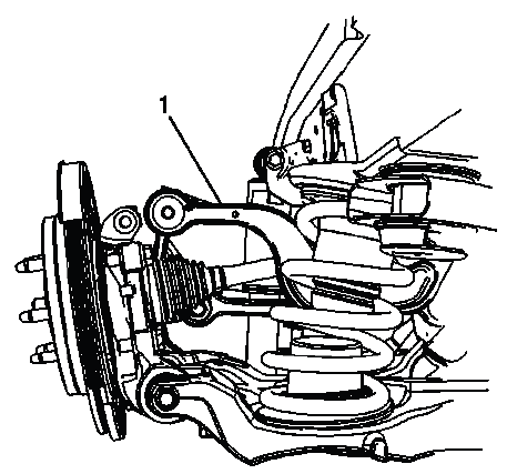 Rear upper control arm installed in mounting bracket