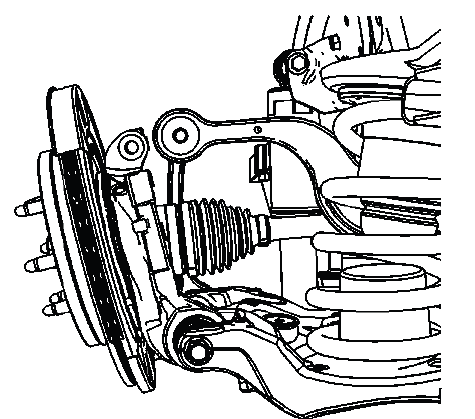 Rear knuckle assembly returned to installation position