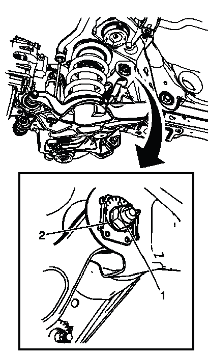 Rear upper adjuster cam and cam bolt installation position
